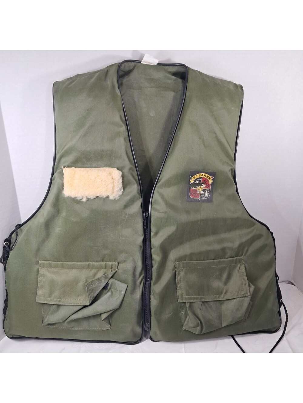 Vintage Stearns fishing vest Type III OD Green Boat Life Jacket Adult universal